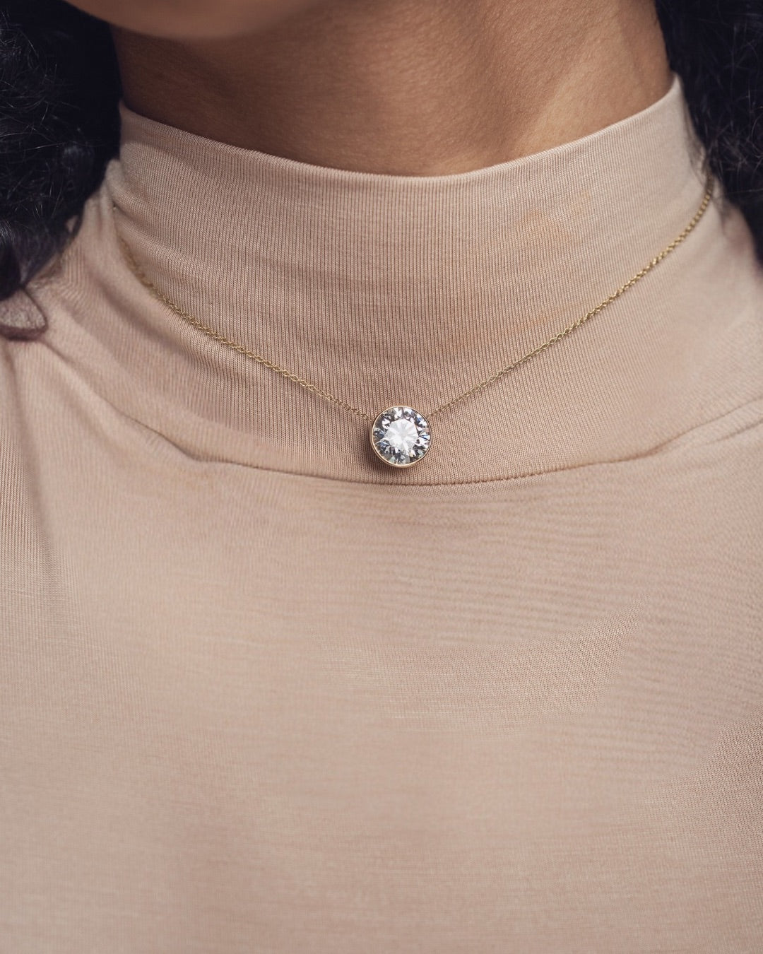 Bezel Solitaire Necklace