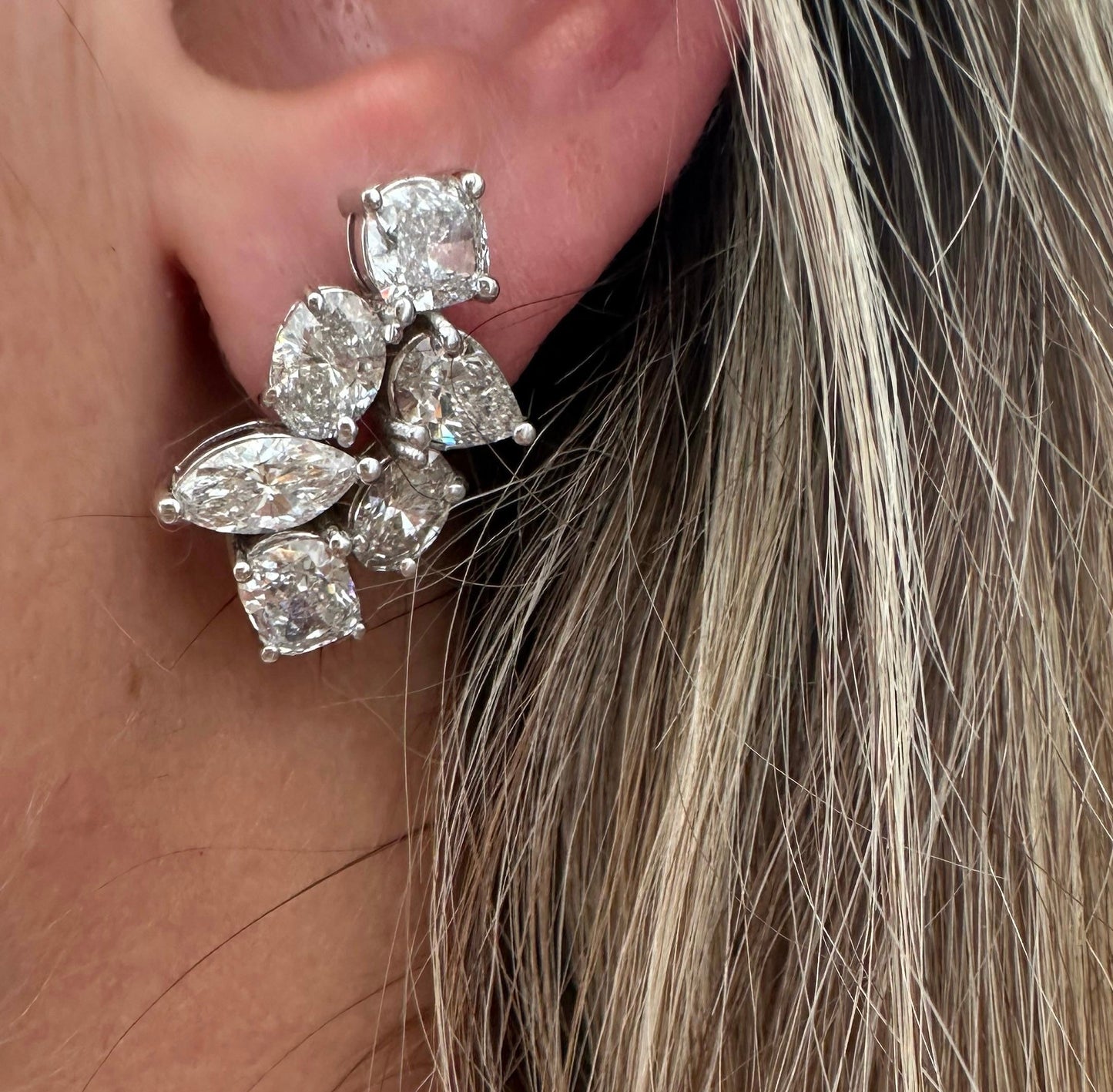 16 cttw multi shape earrings
