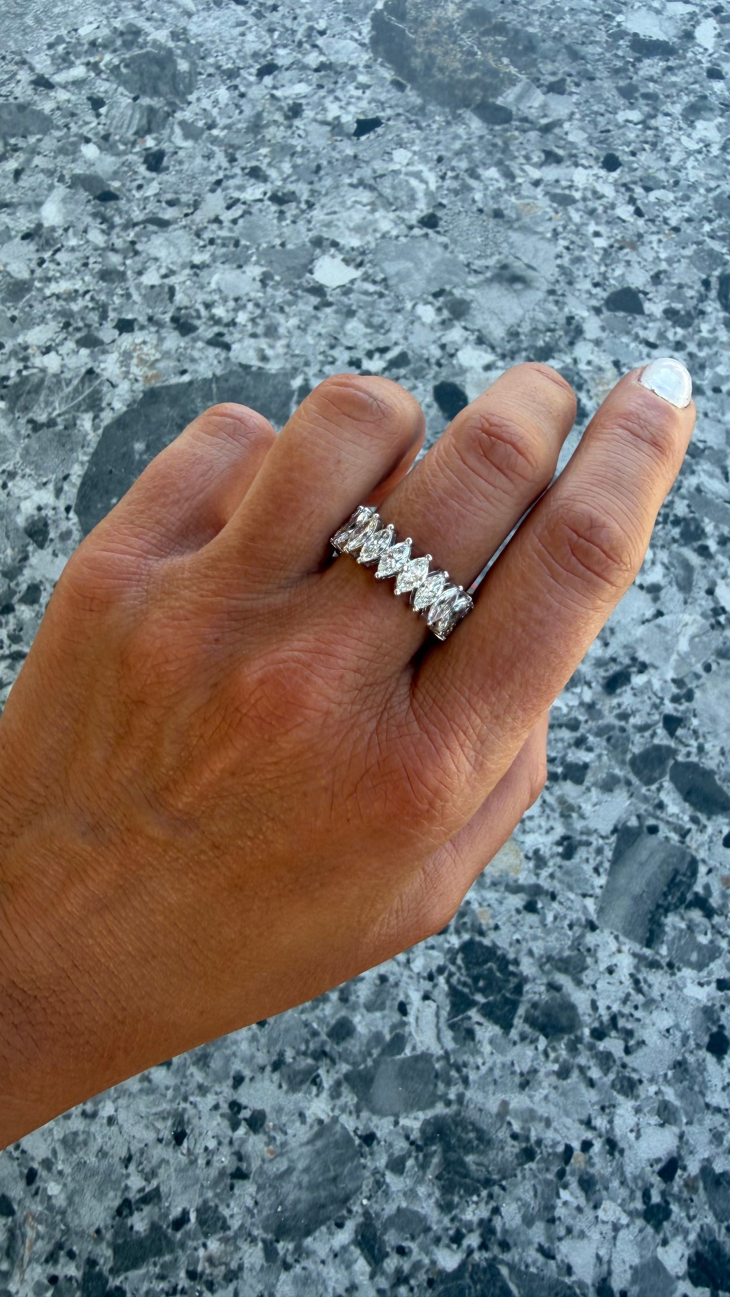 4.65 cttw marquis eternity band