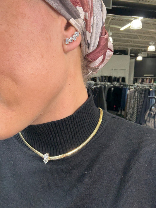 2.65 cttw Emerald, Pear, Oval & Heart Yellow Gold Crawlers