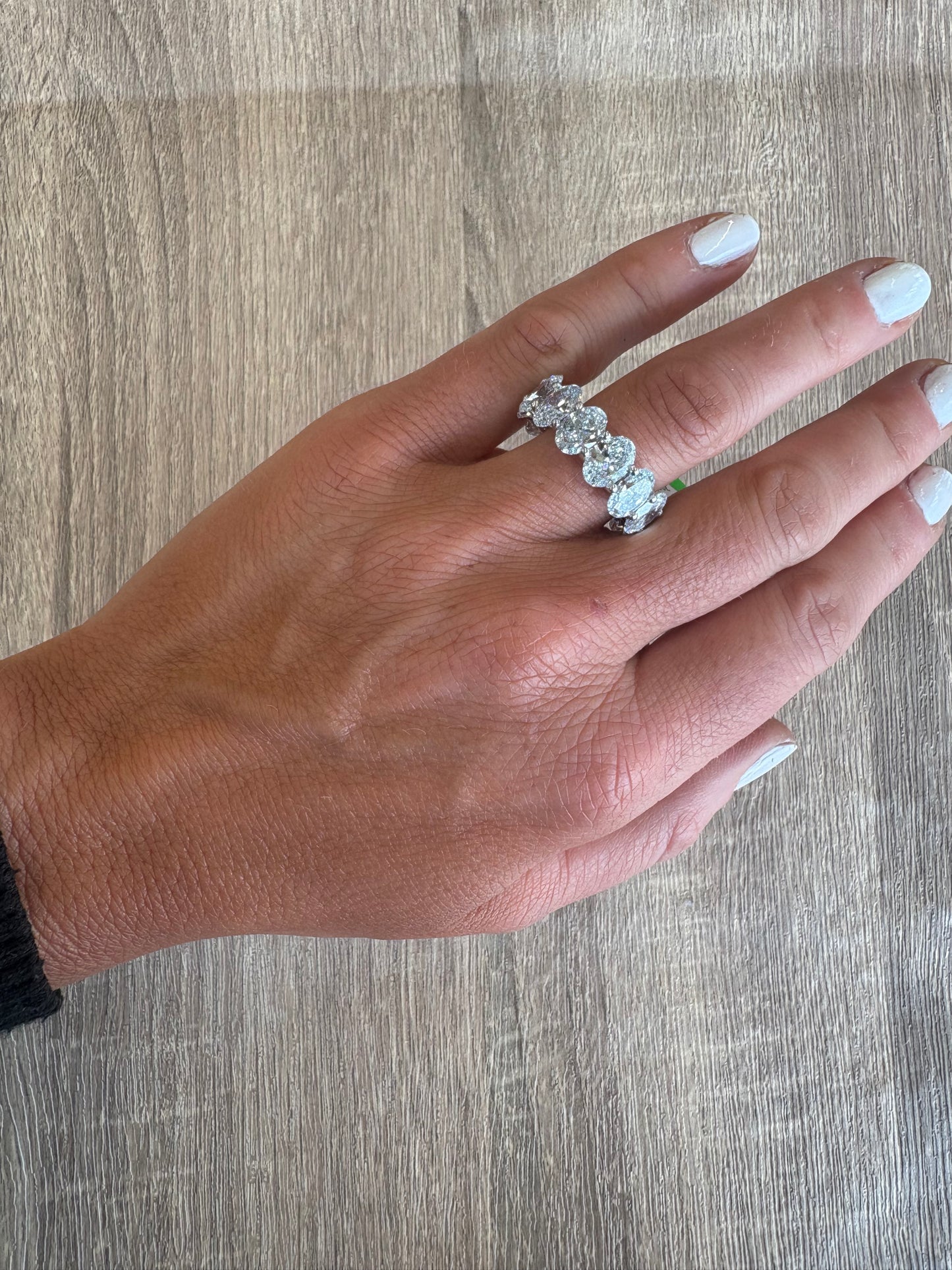 15 cttw / 1 ct each oval eternity band