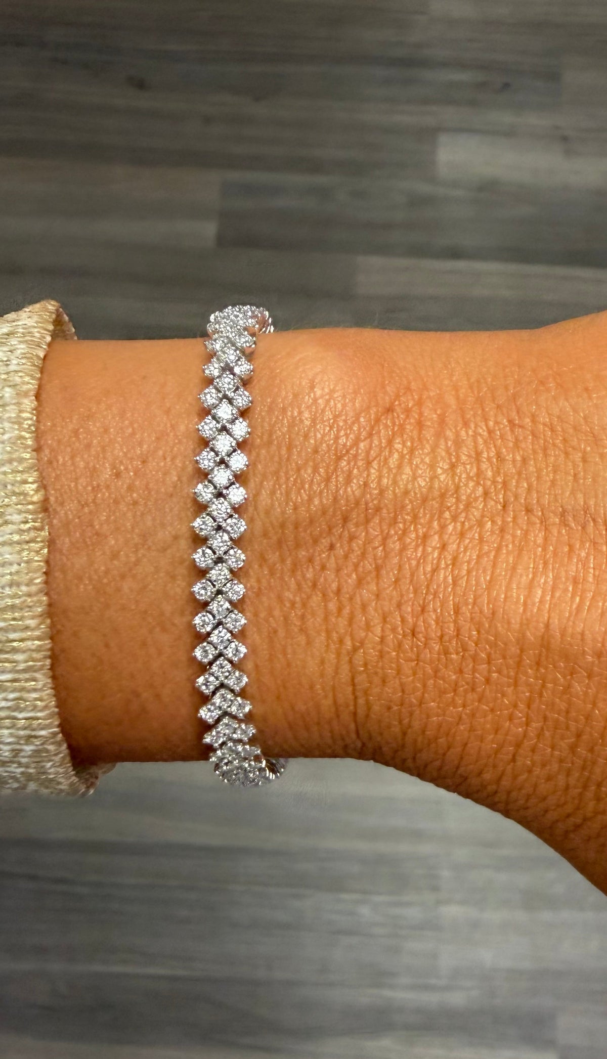 5 cttw zig zag diamond bracelet