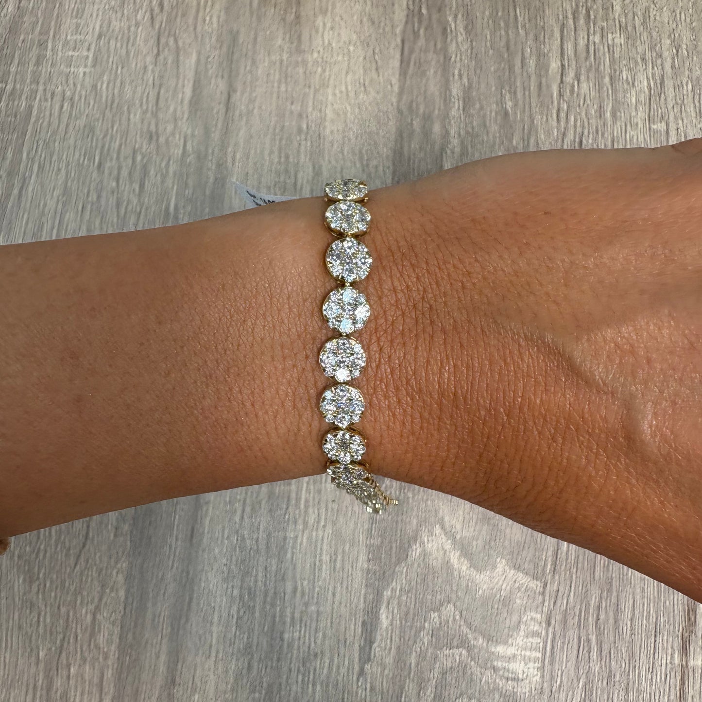 10 cttw Yellow Gold Illusion Tennis