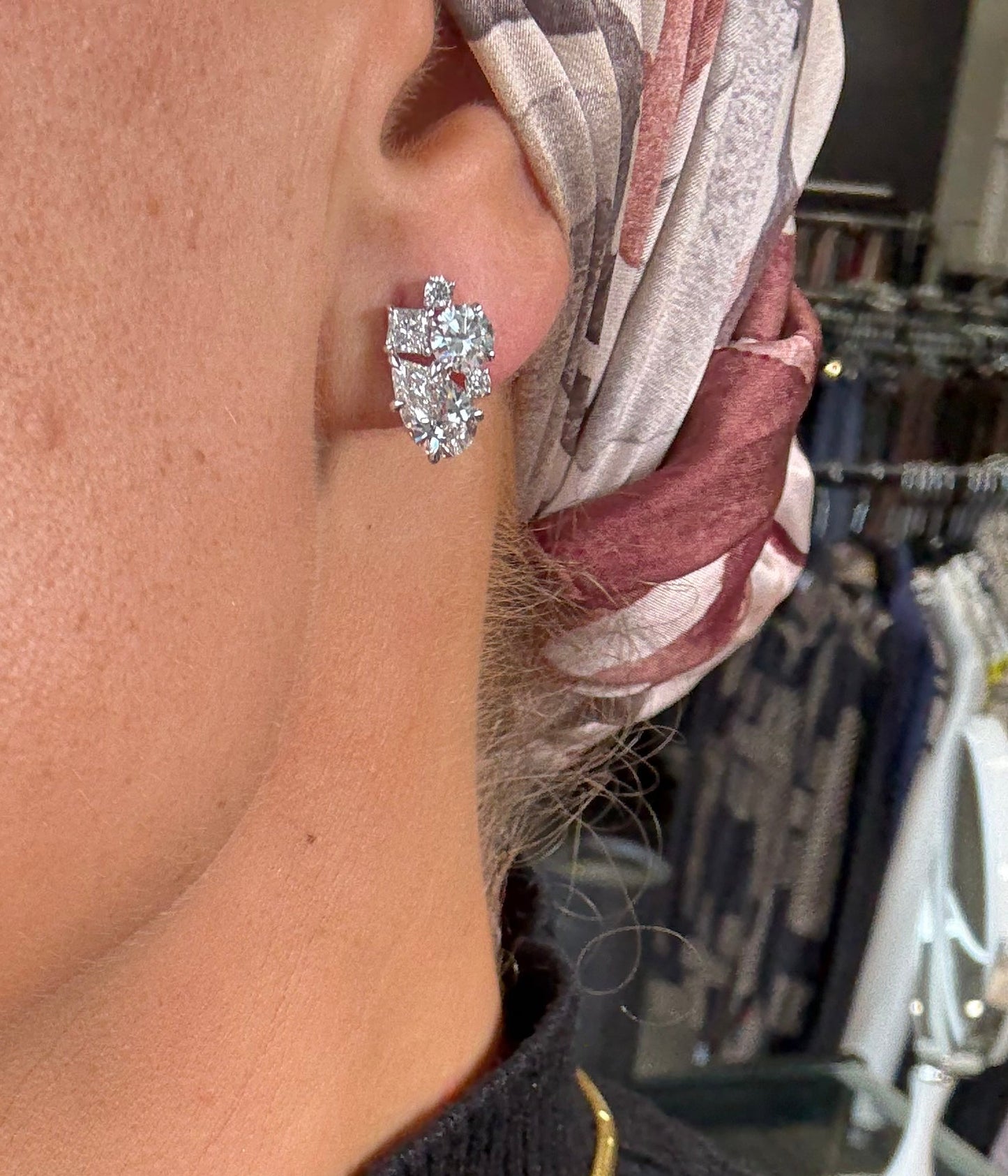 3 cttw Cluster Studs