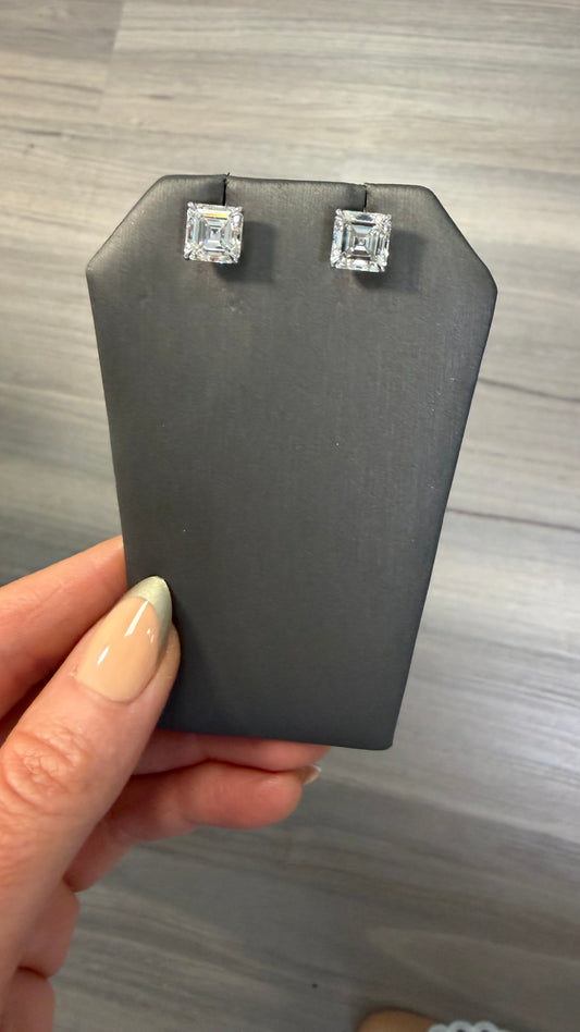 6.2 cttw asscher studs