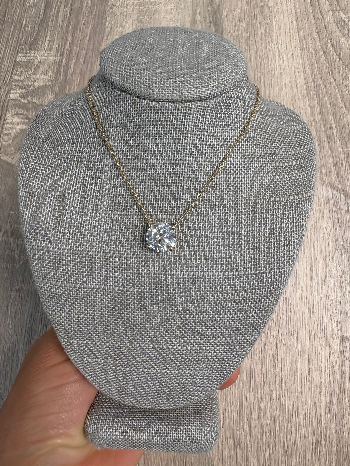 Round Solitaire Necklace
