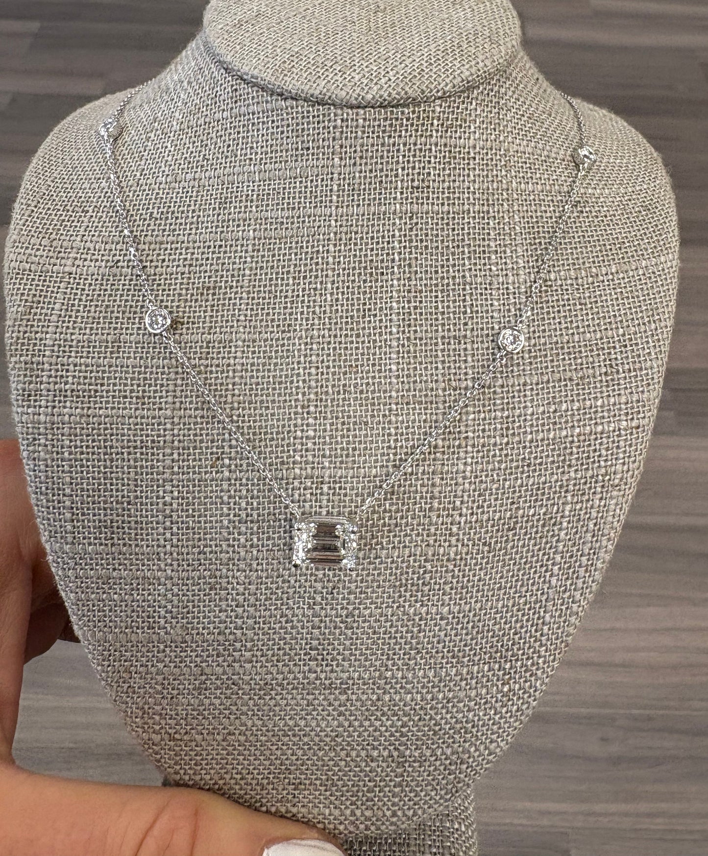 2.5 ct Emerald Diamond By The Yard Chain