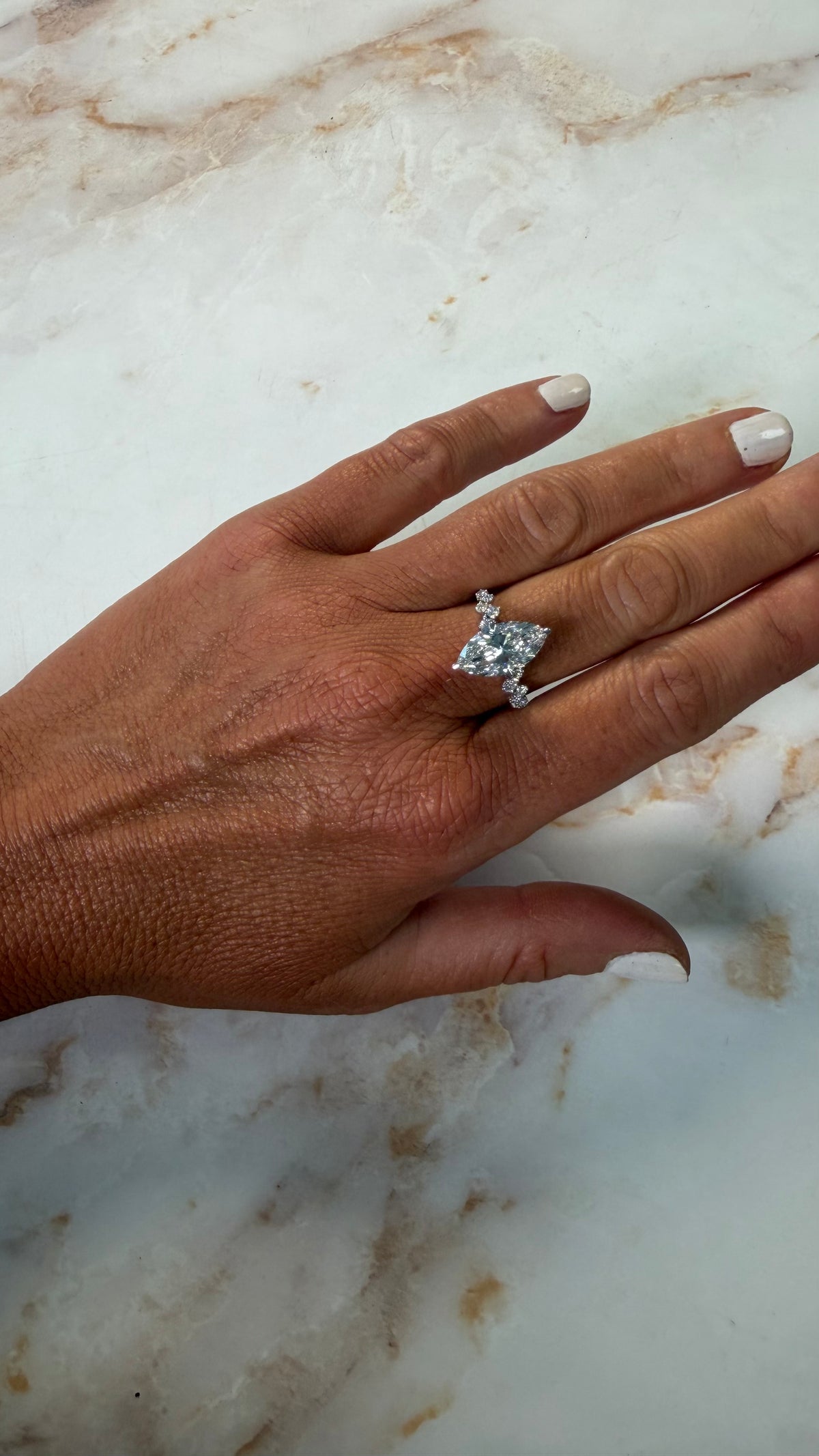 3.5 cttw marquis engagement ring