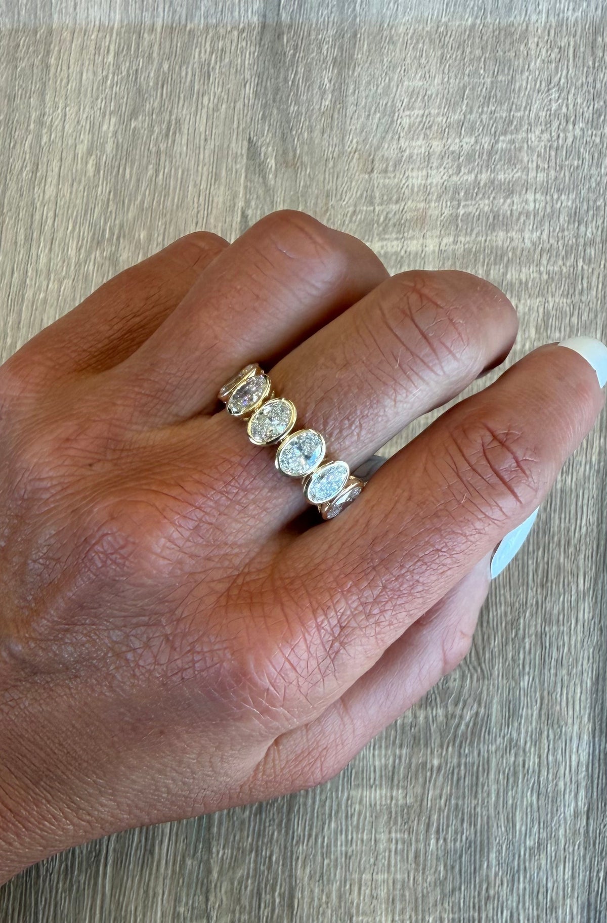 6.22 cttw bezel oval eternity band
