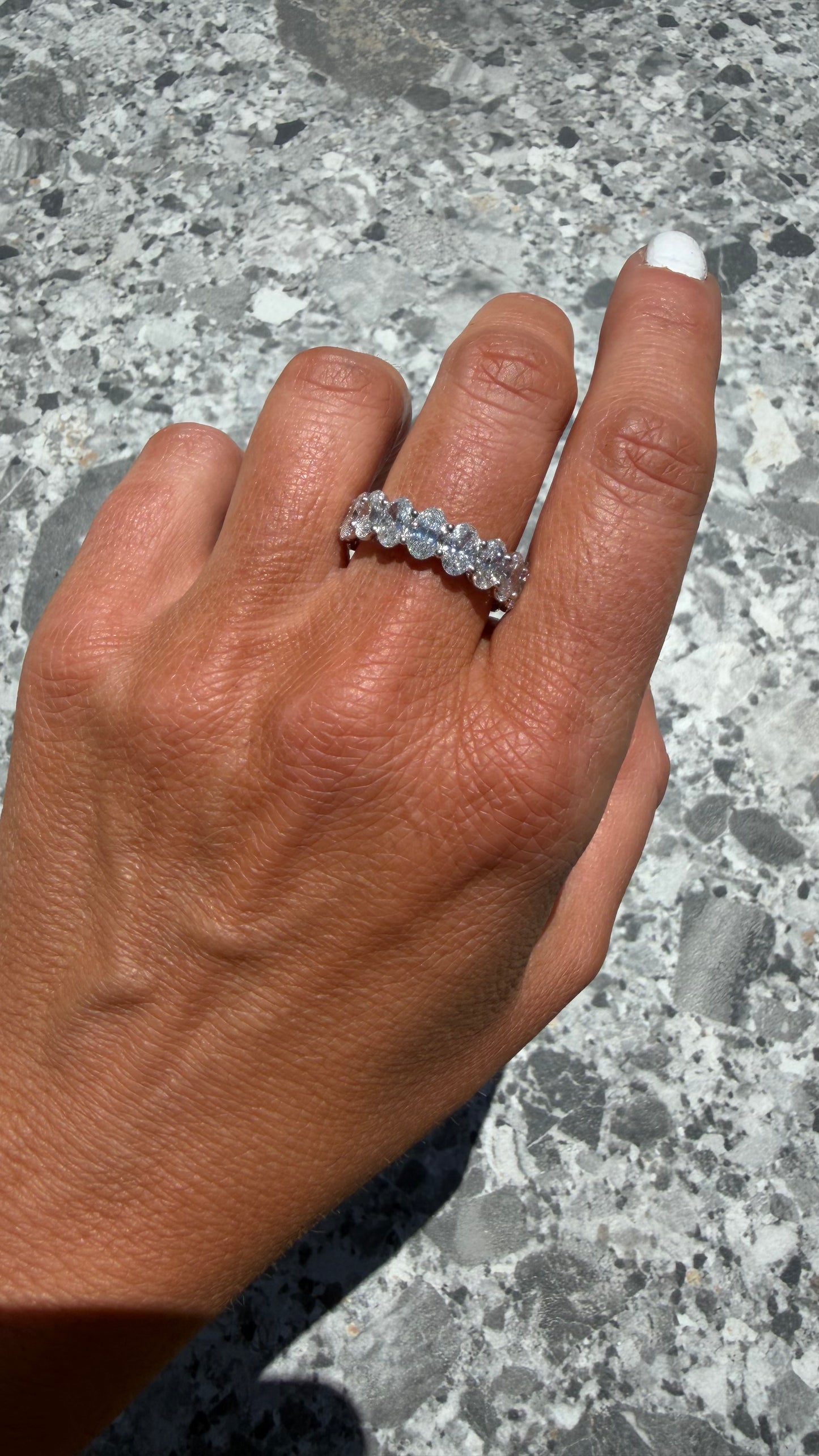 6.6 cttw oval eternity band