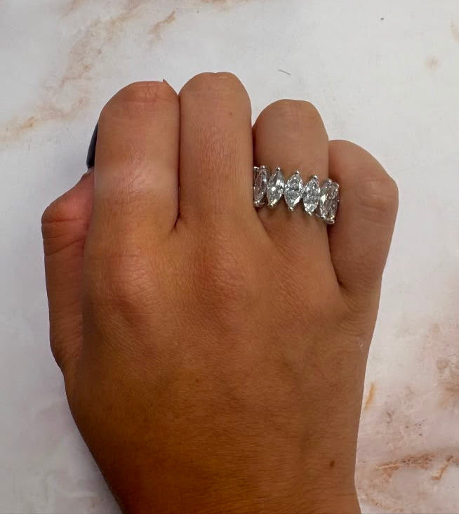 8.17 cttw marquis eternity band