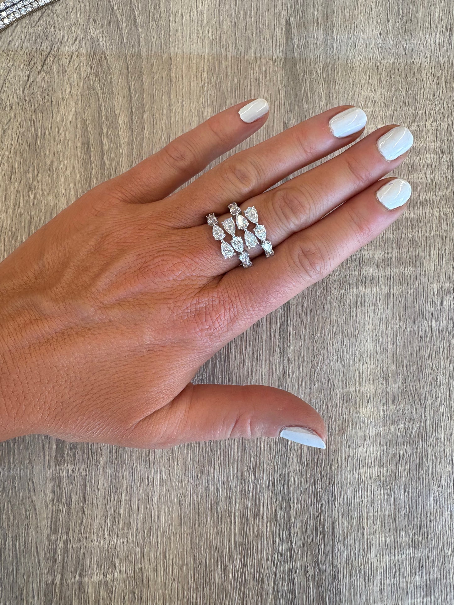 4.11 double row pear wrap ring