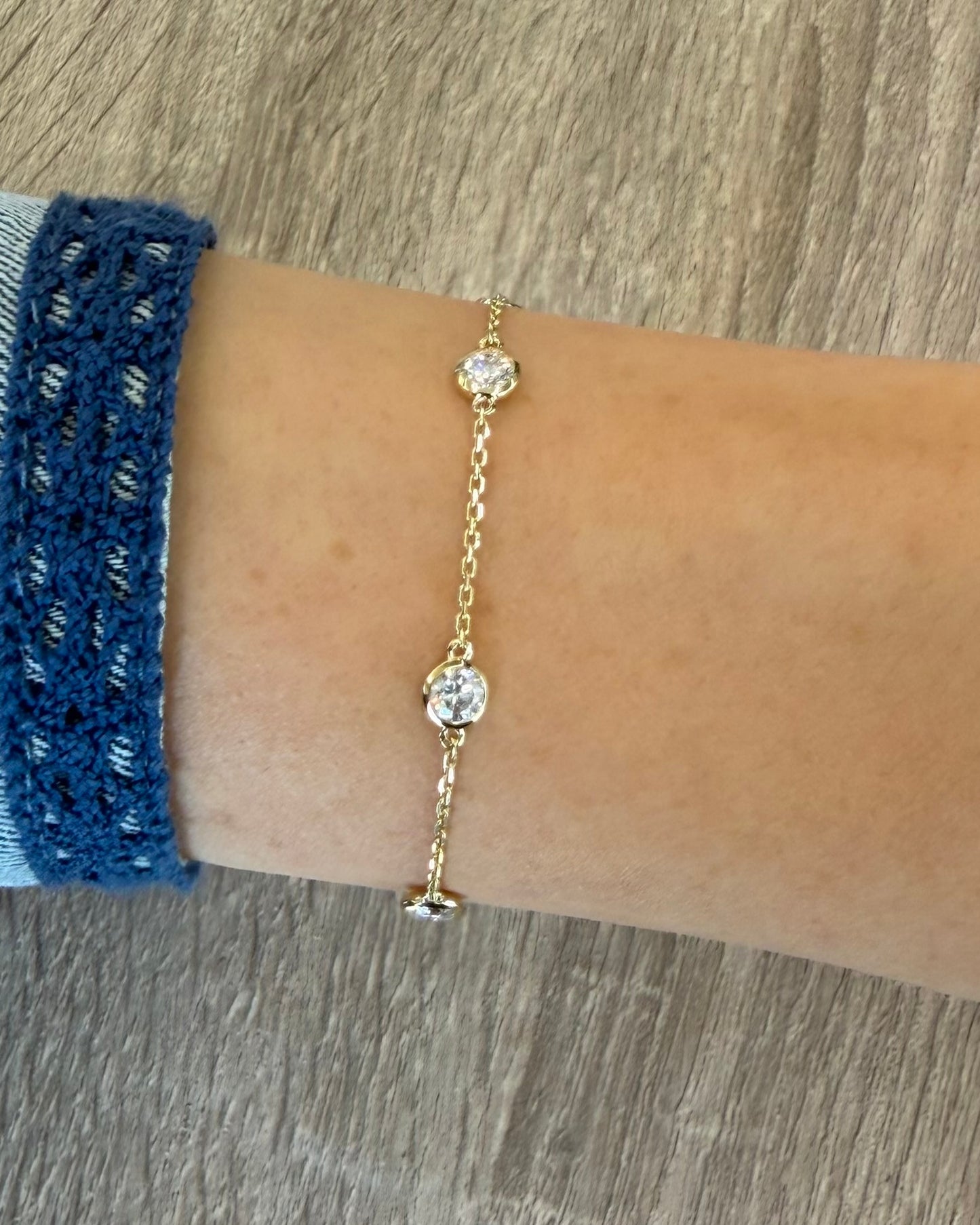 1 cttw diamond by the yard bracelet
