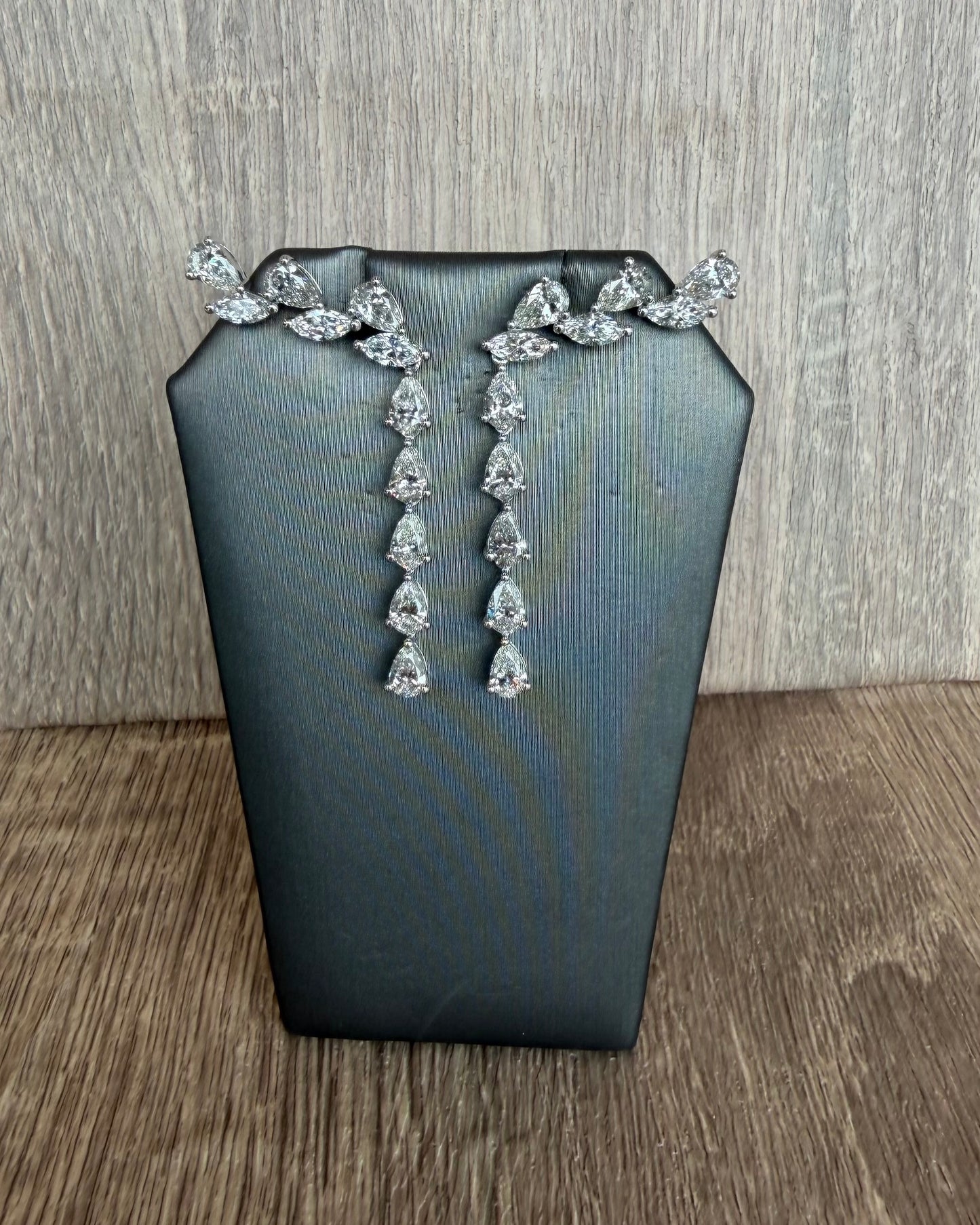7.5 cttw Marquis & pear crawlers with pear drop