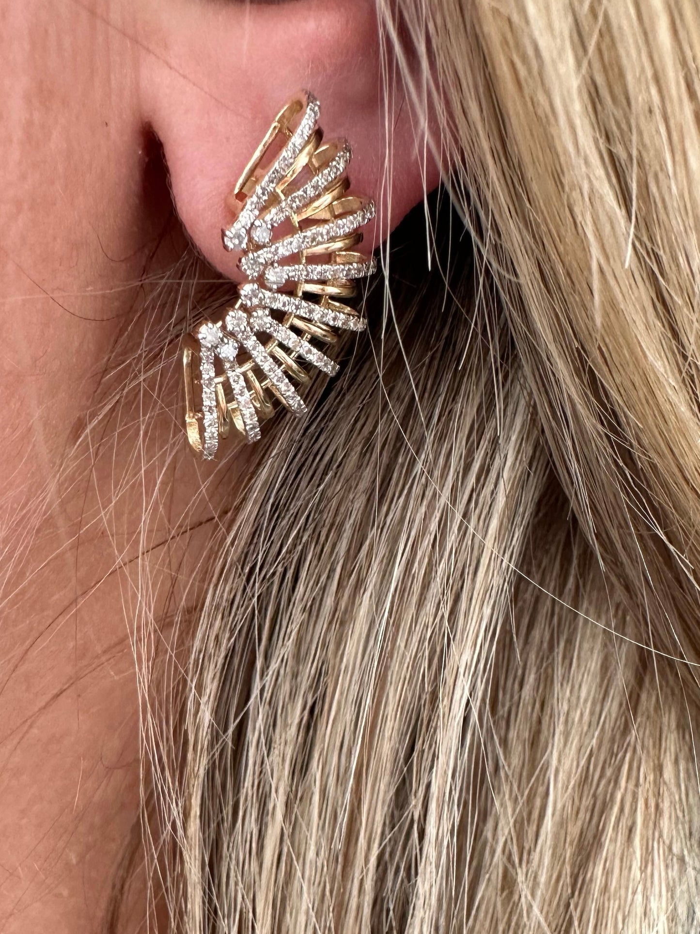 .85 cttw natural diamond designer inspired earrings