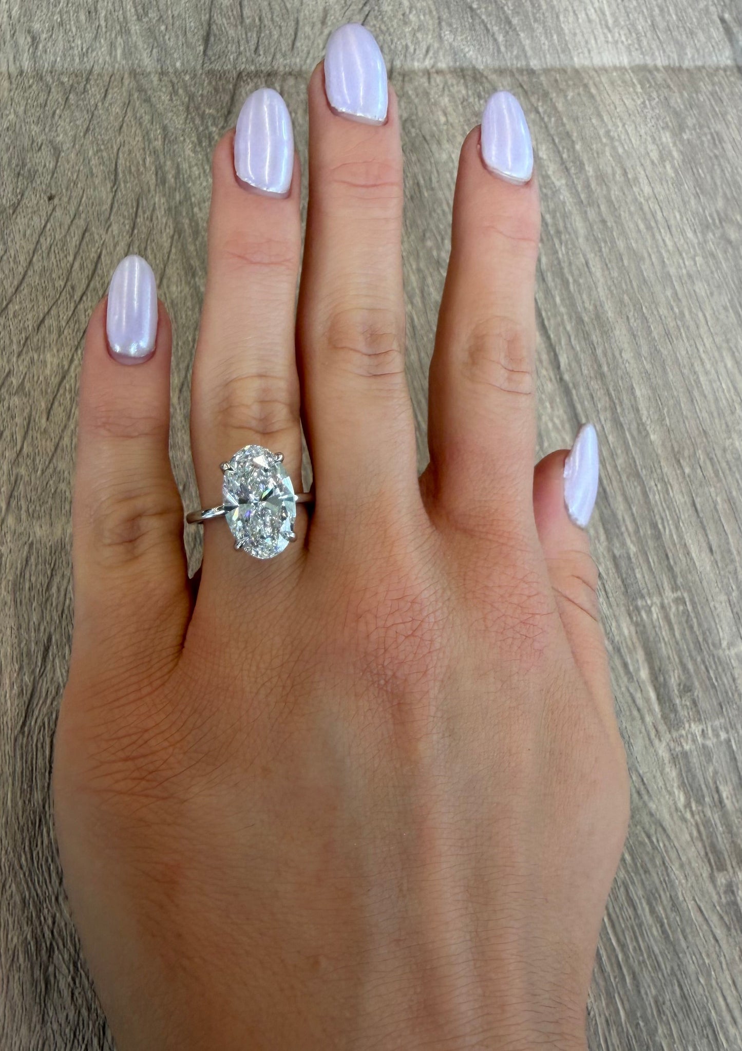 5.4 ct oval solitaire engagement ring