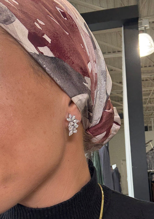 3.5 cttw Cluster Earrings