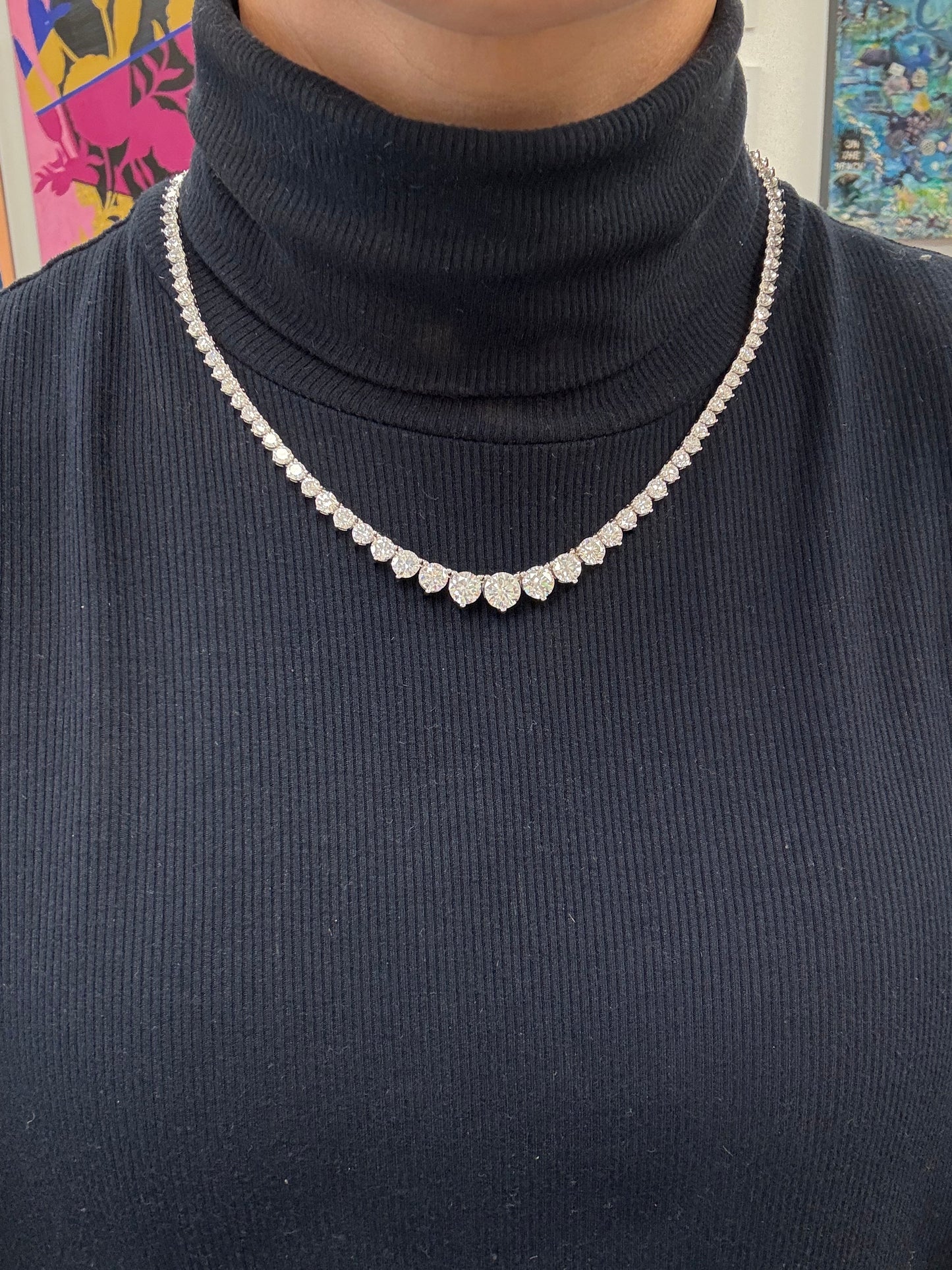 26 cttw 3 Prong Graduated Tennis