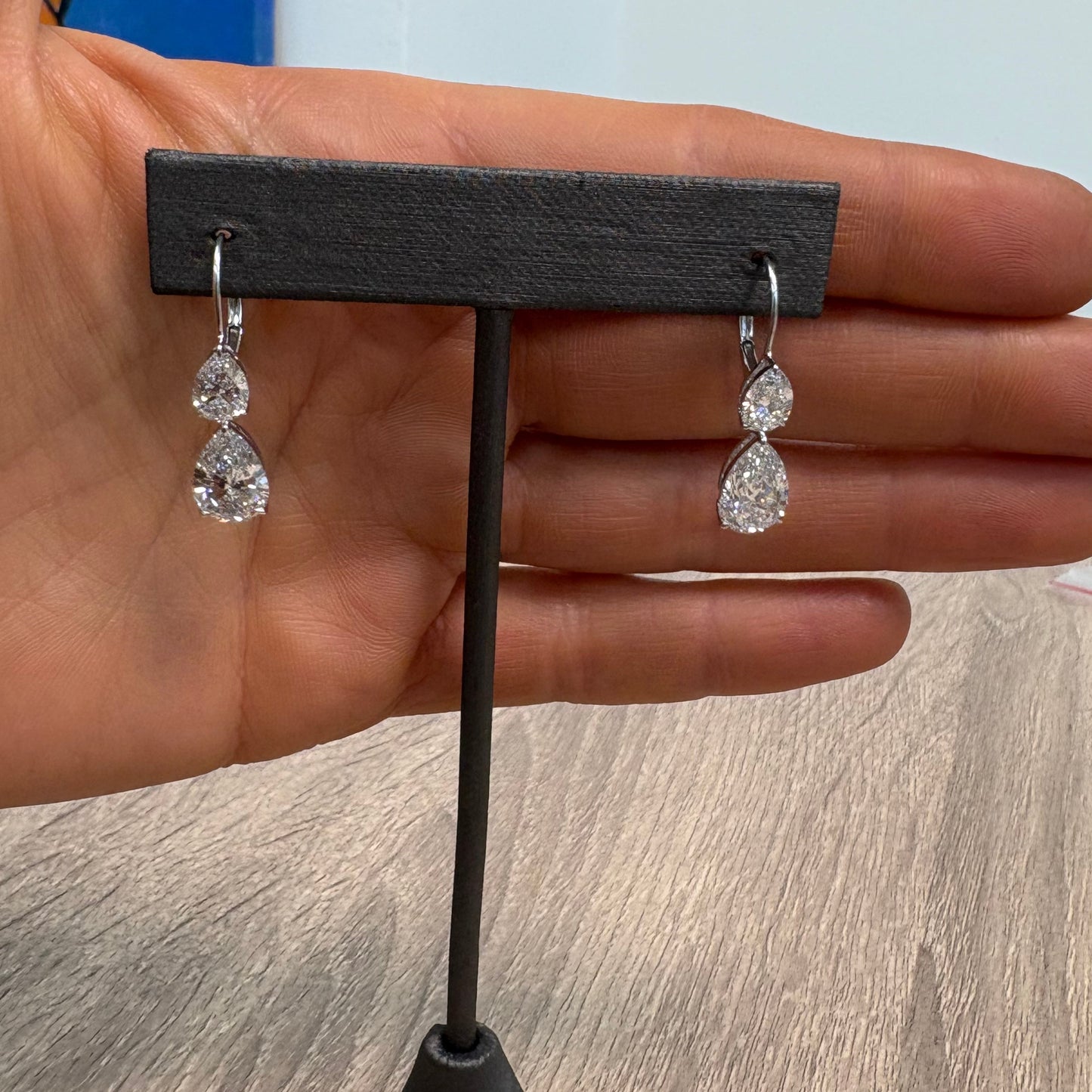 5.5 cttw Double Pear Drop Earrings