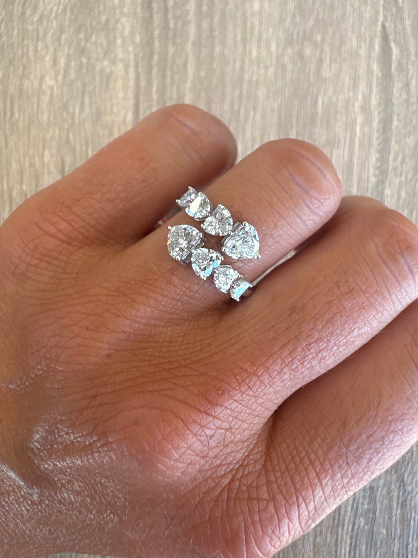 2.10 cttw heart wrap ring