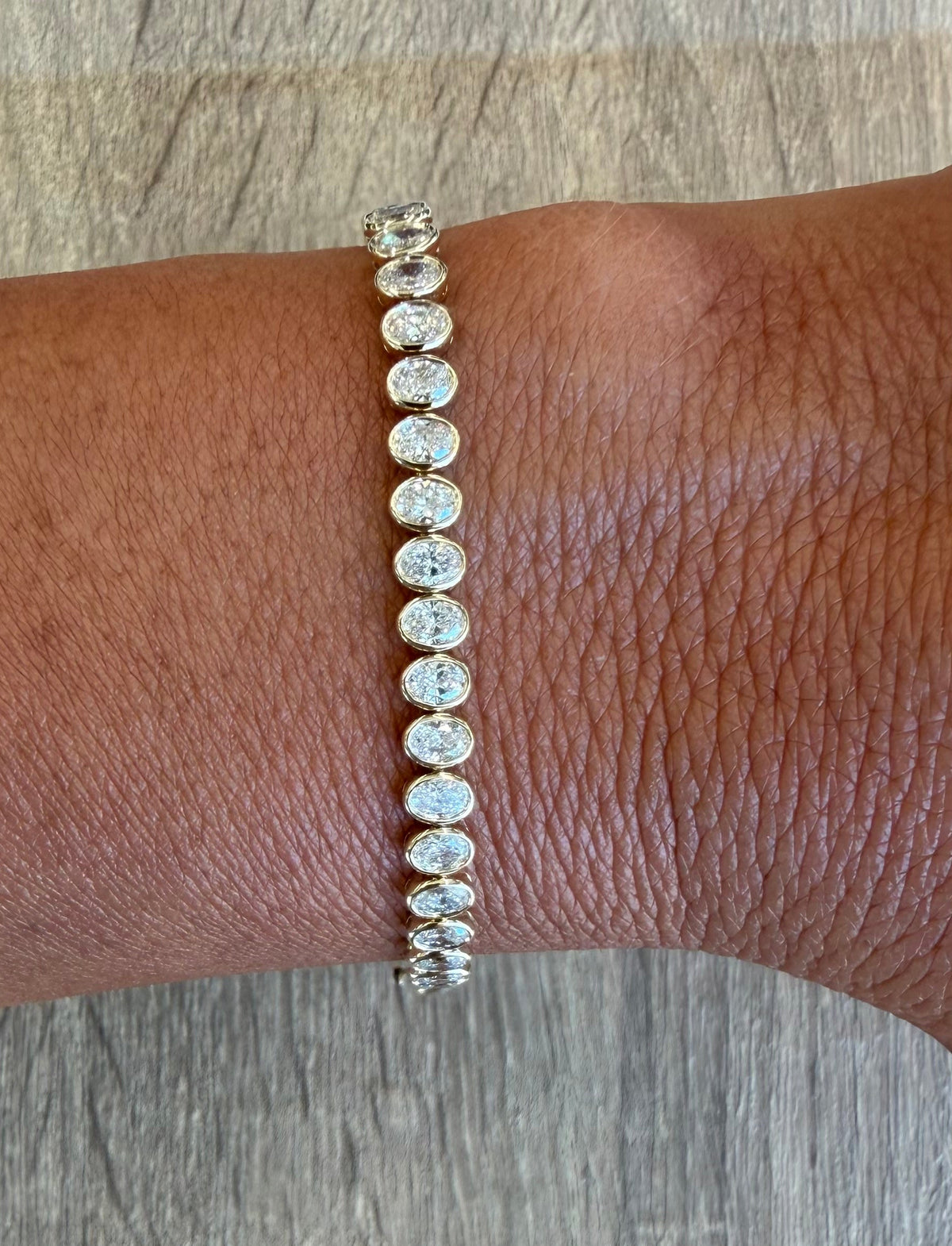 5.23 cttw bezel oval tennis bracelet