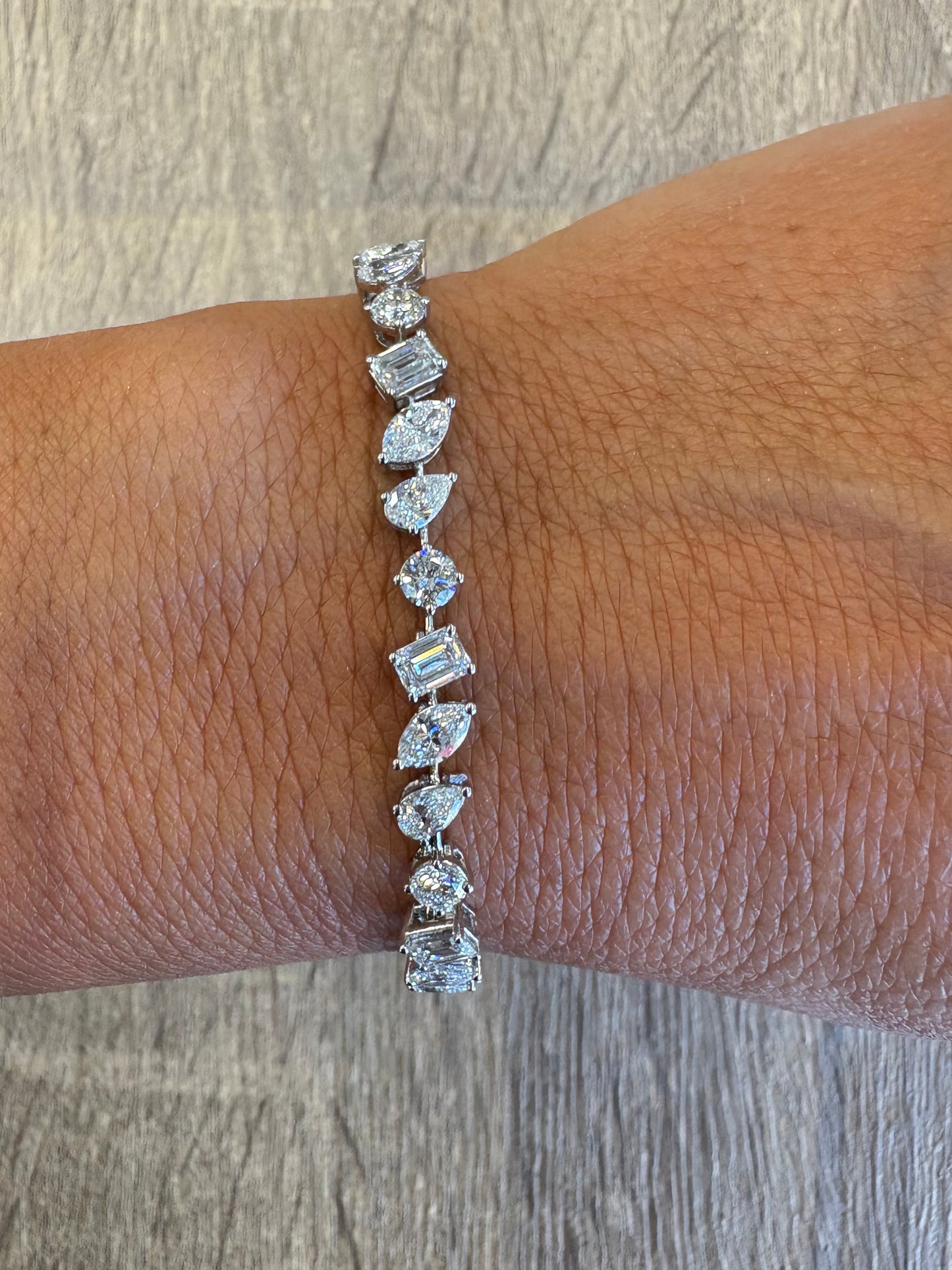 8.4 cttw multi shaped tennis bracelet