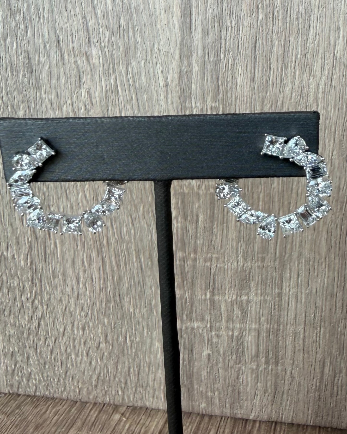 6.79 cttw multi shape front facing hoops