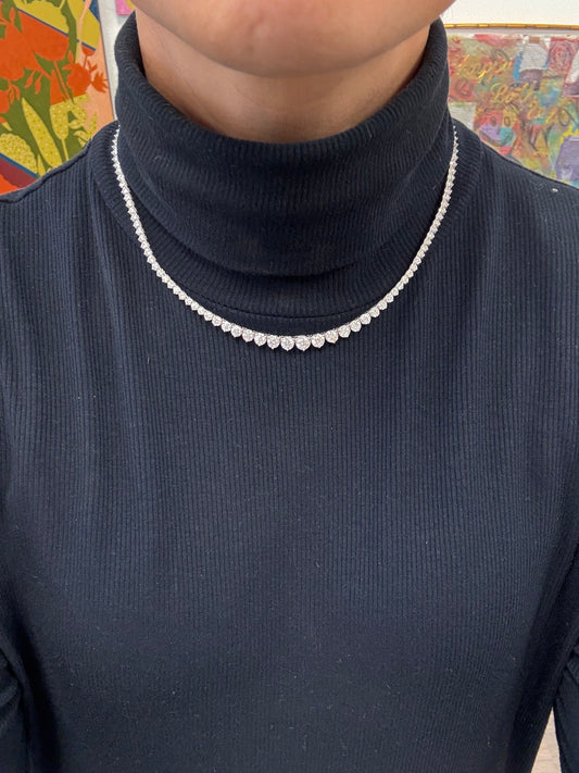 14 cttw 3 Prong Graduated Tennis