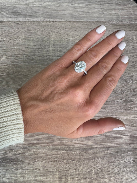 2.75 ct Oval Engagement Ring With Halo