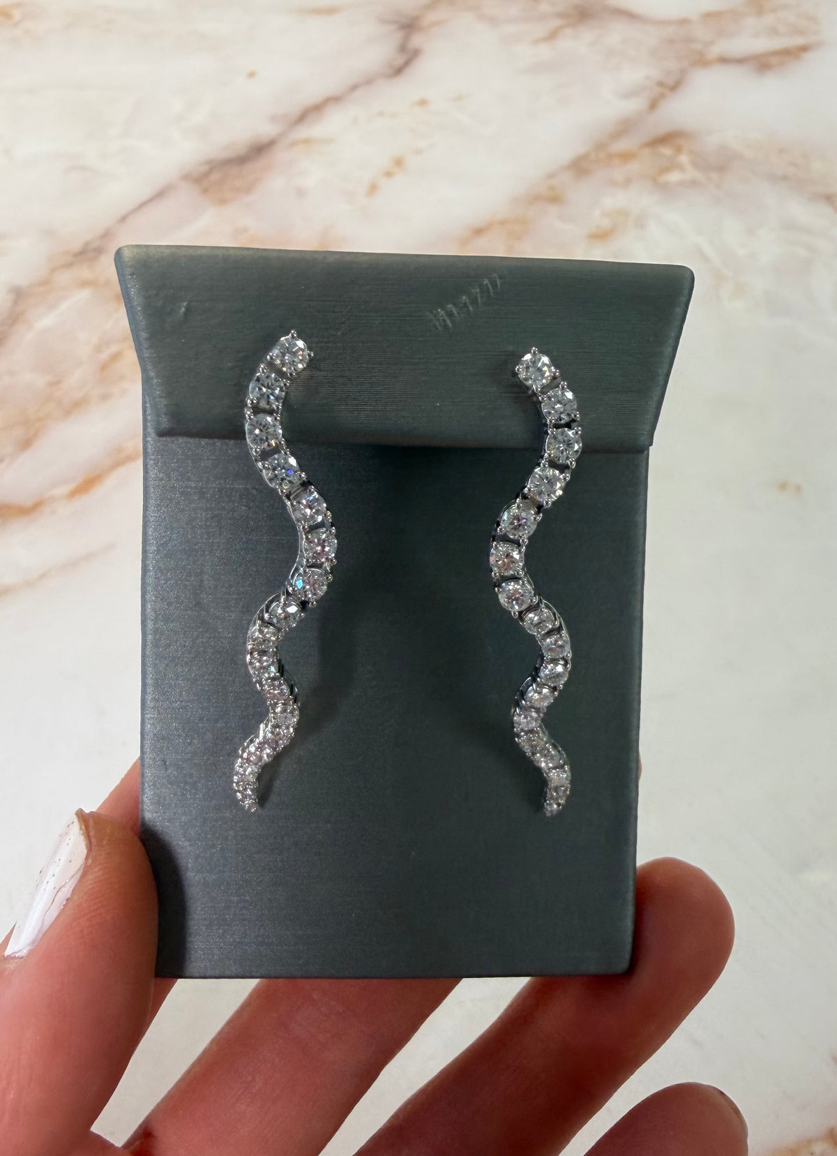 2.25 cttw wavy earrings