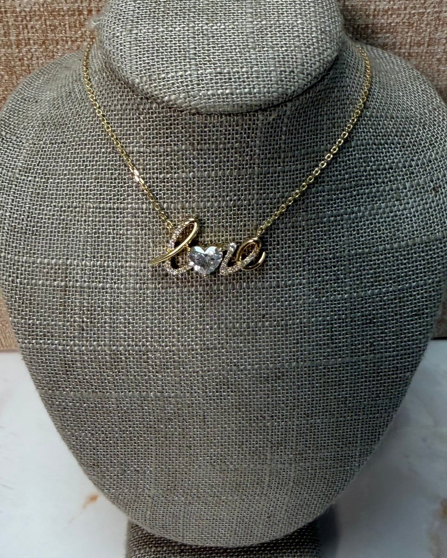 1.17 cttw love necklace