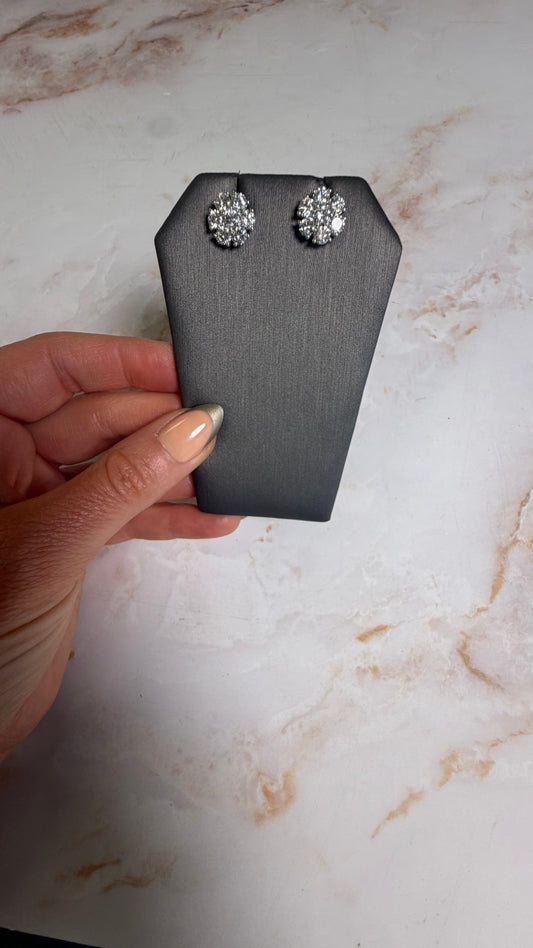 3.14 cttw flower studs