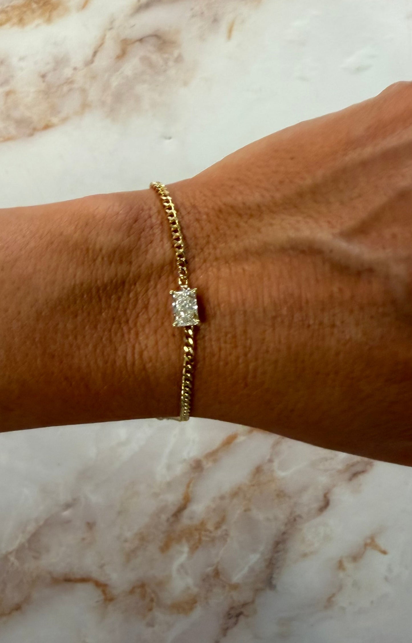 1 ct radiant solitaire bracelet