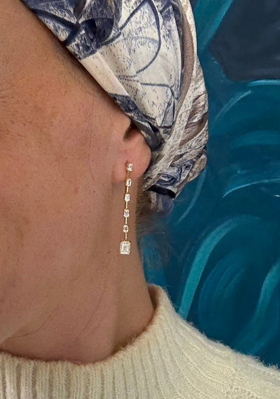 2.24 cttw Yellow Gold Emerald Drop Earrings