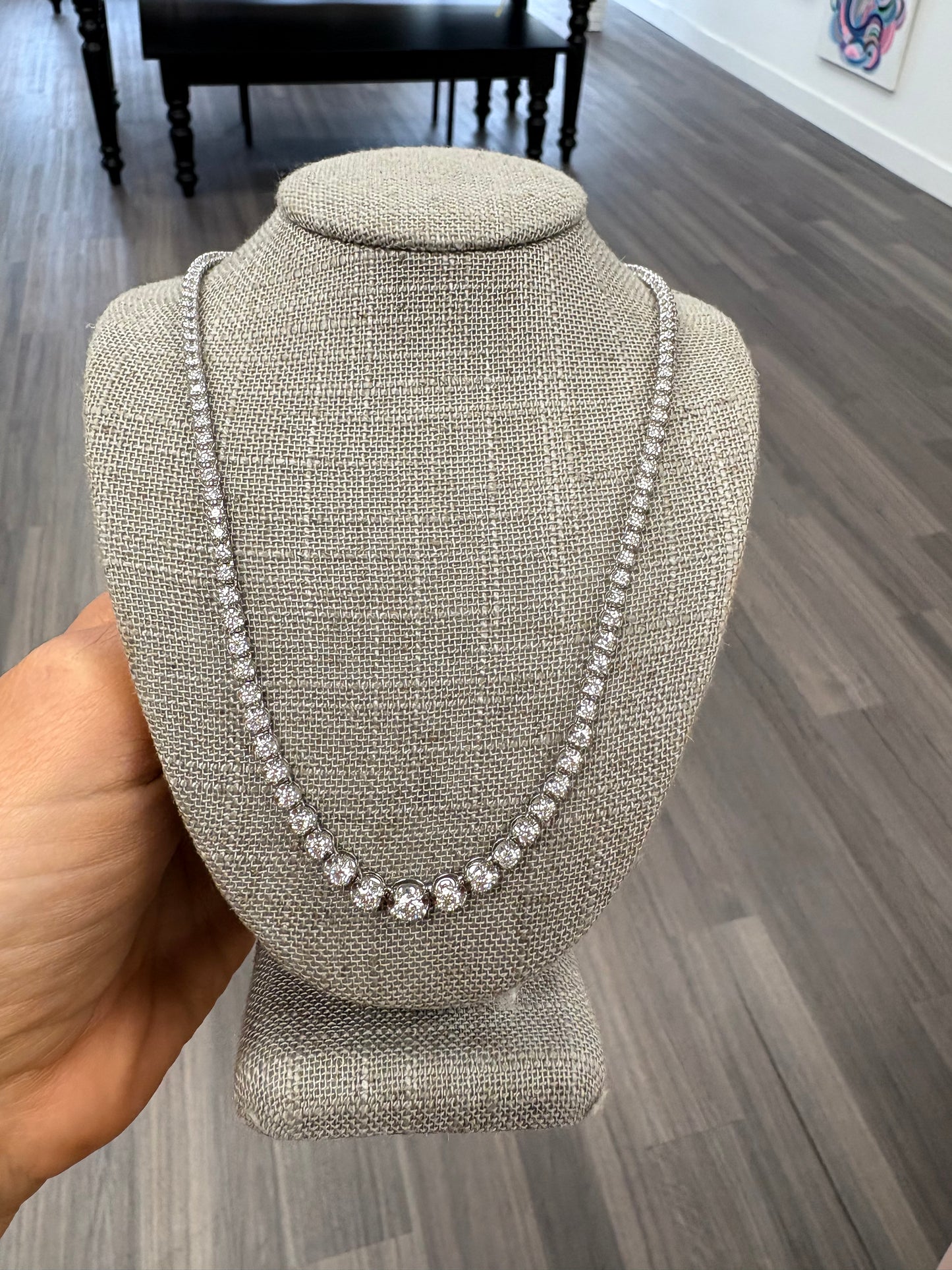 4.5 cttw Graduated Tennis Necklace