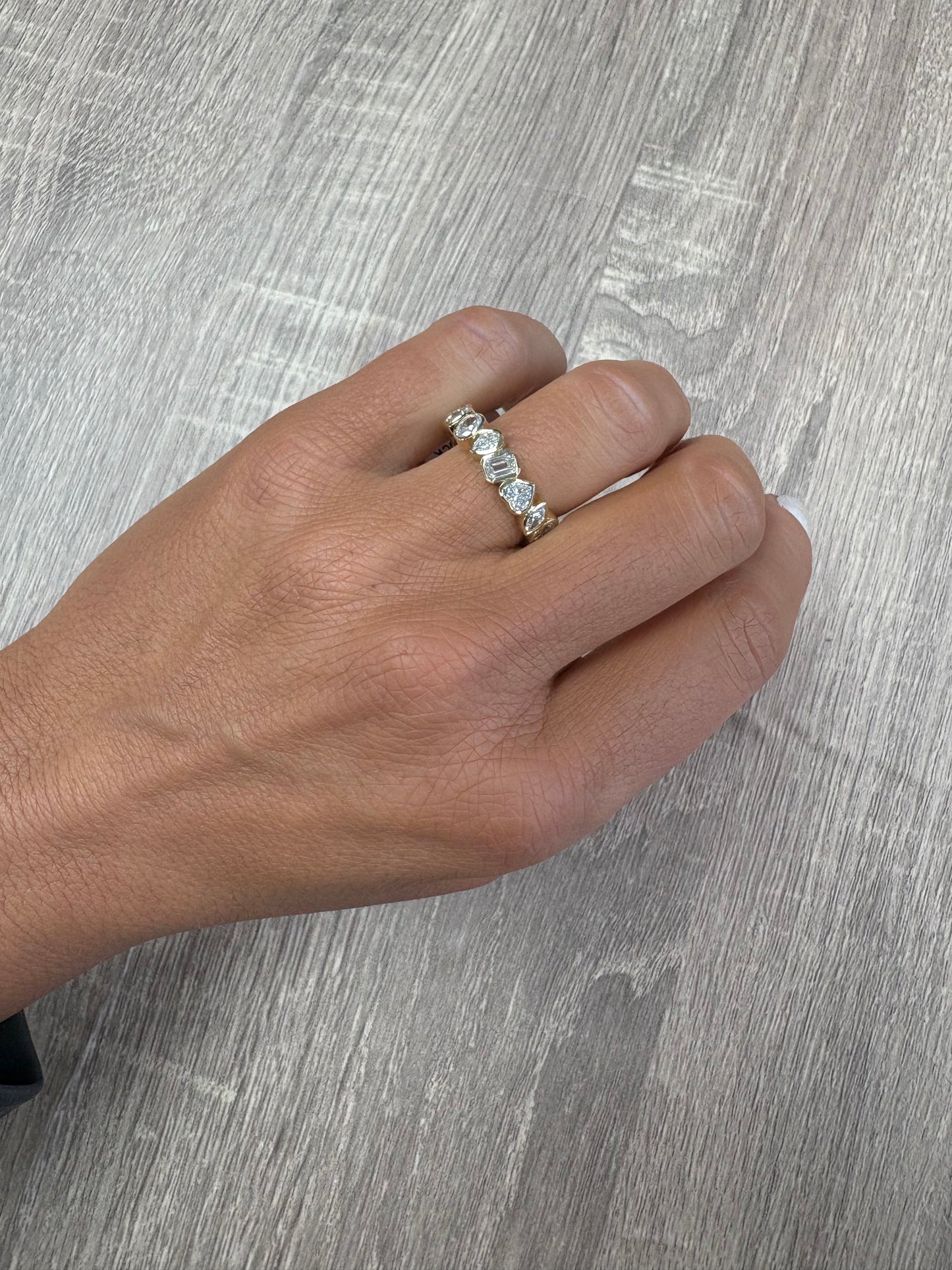 2.4 cttw Mixed Shape Bezel Eternity Band