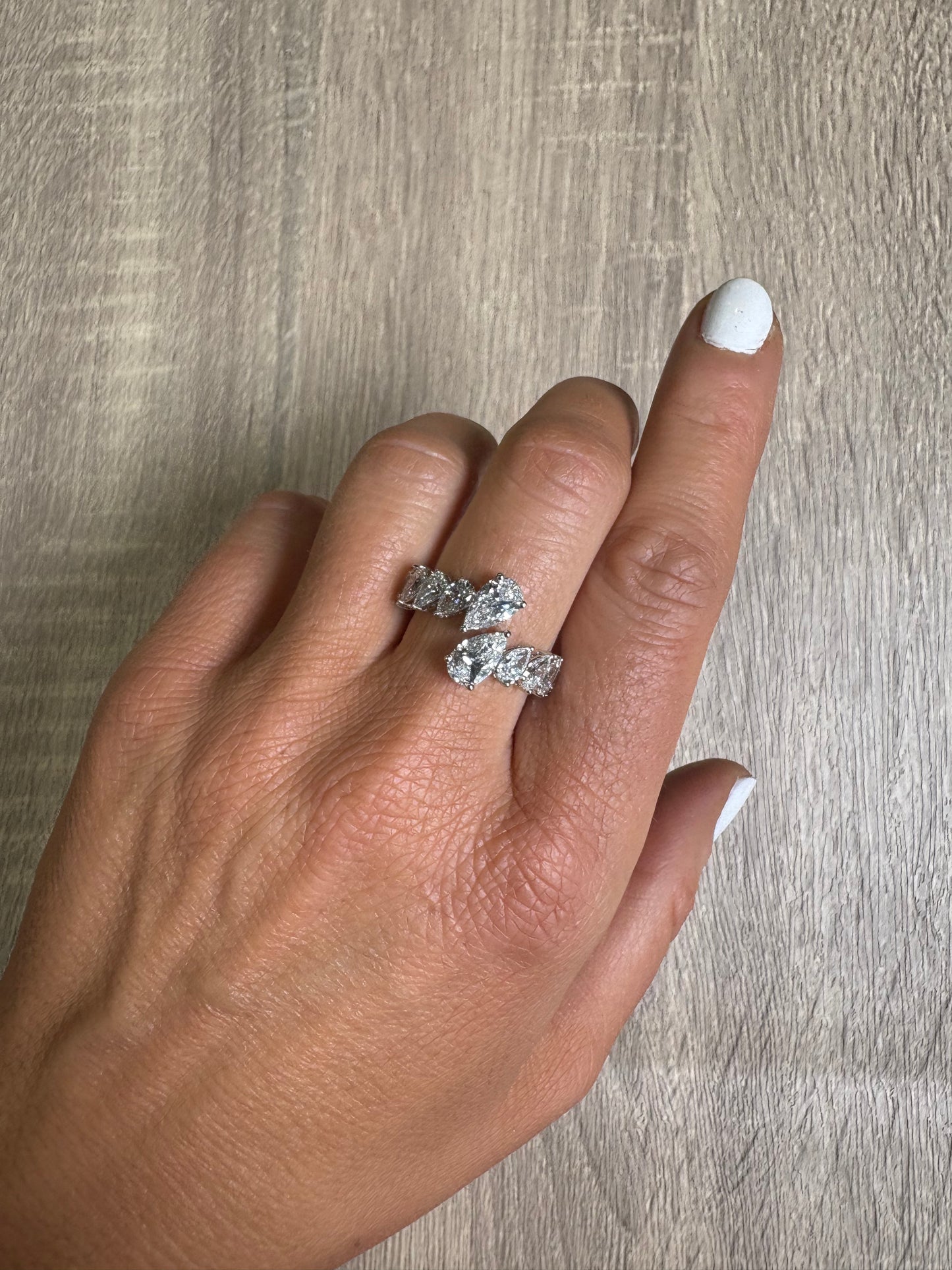 3.36 cttw Pear Wrap Ring