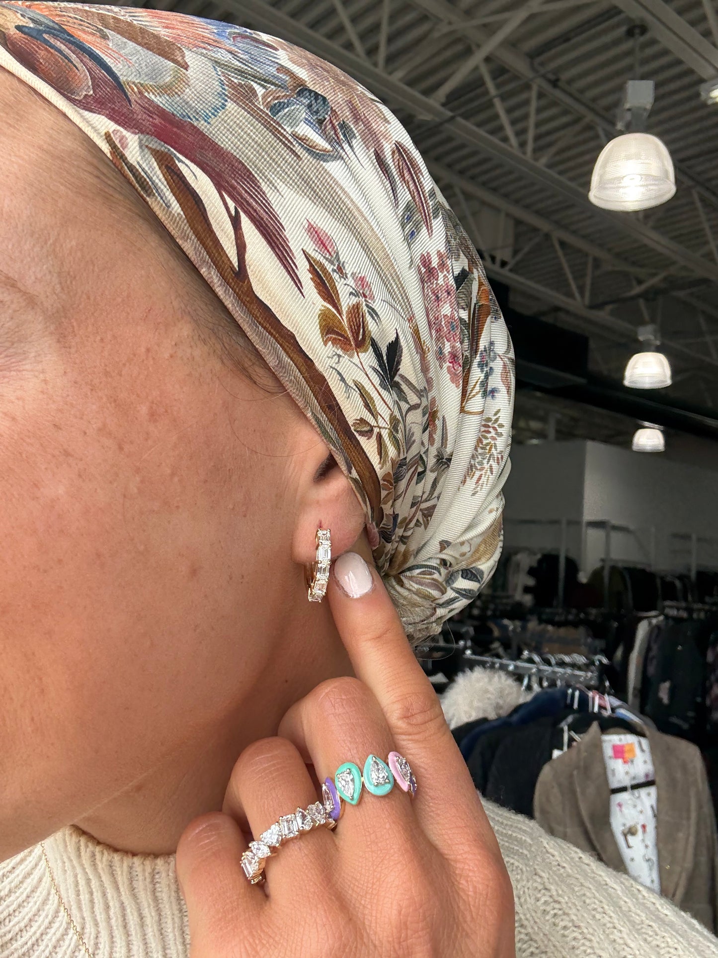 2.15 cttw Yellow Gold Halfway Emerald Hoops