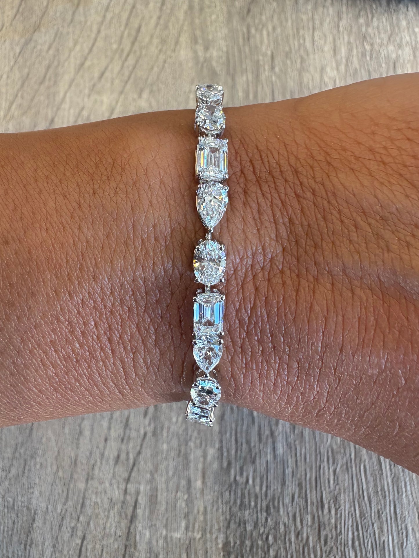 12.85 cttw multi shape tennis bracelet