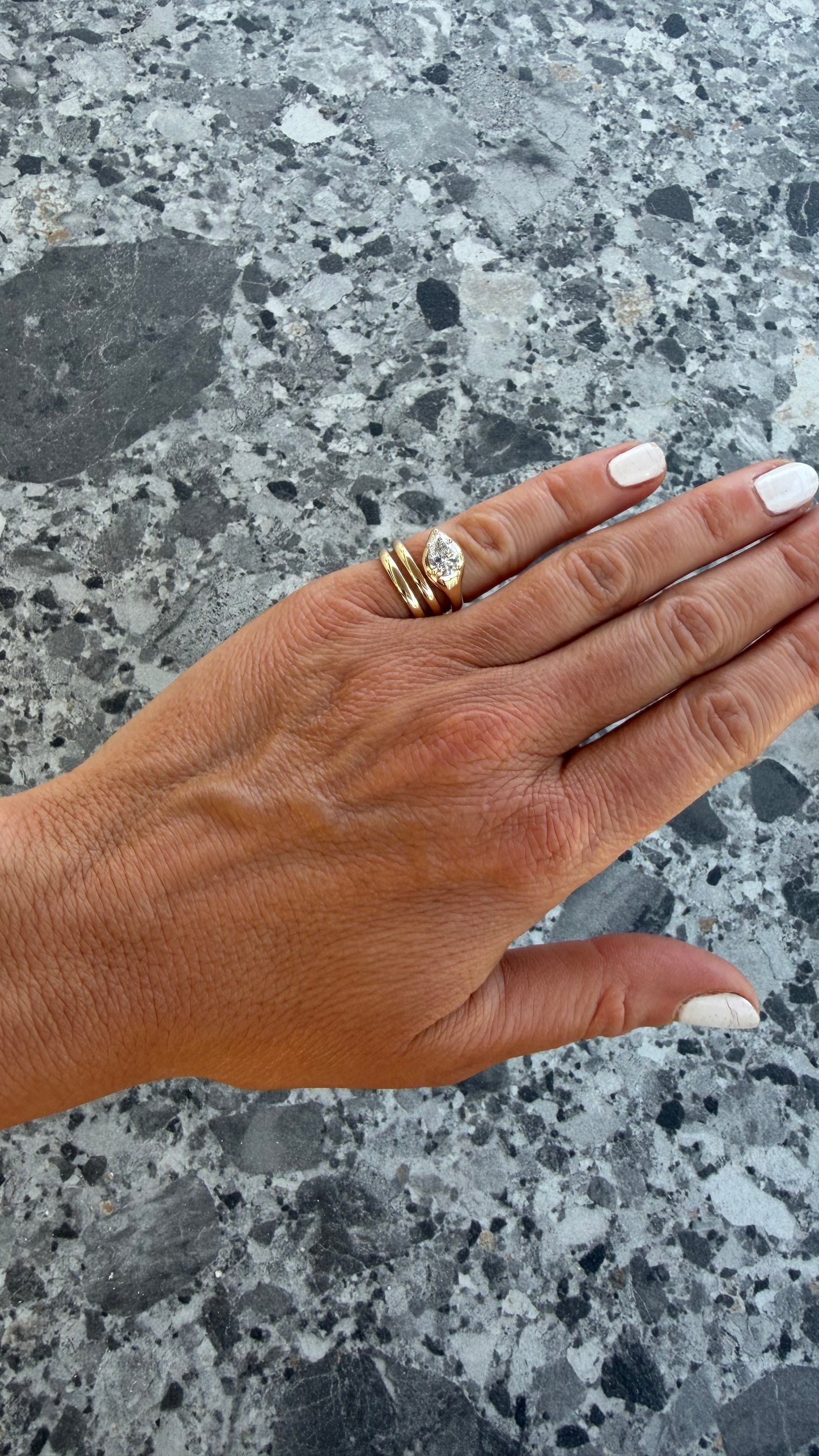 1 ct pear snake ring