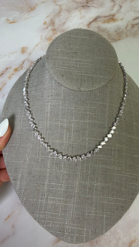 20.95 cttw multi shape tennis necklace