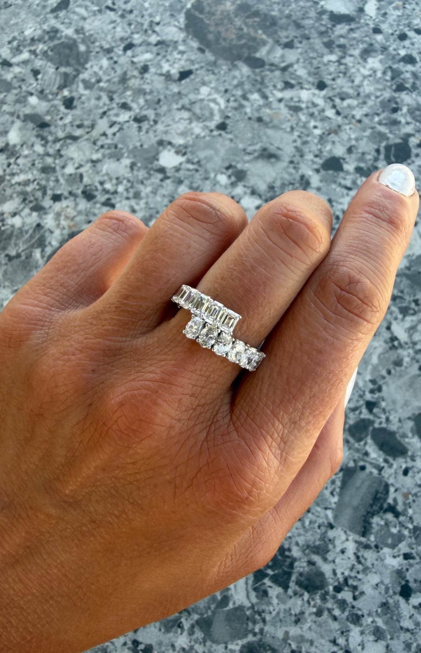 2.56 cttw emerald & oval wrap ring