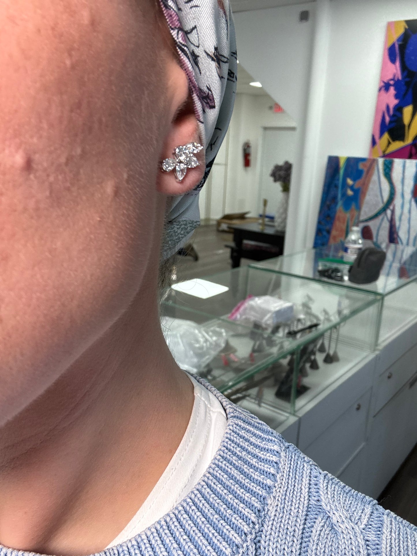 2.38 cttw cluster studs