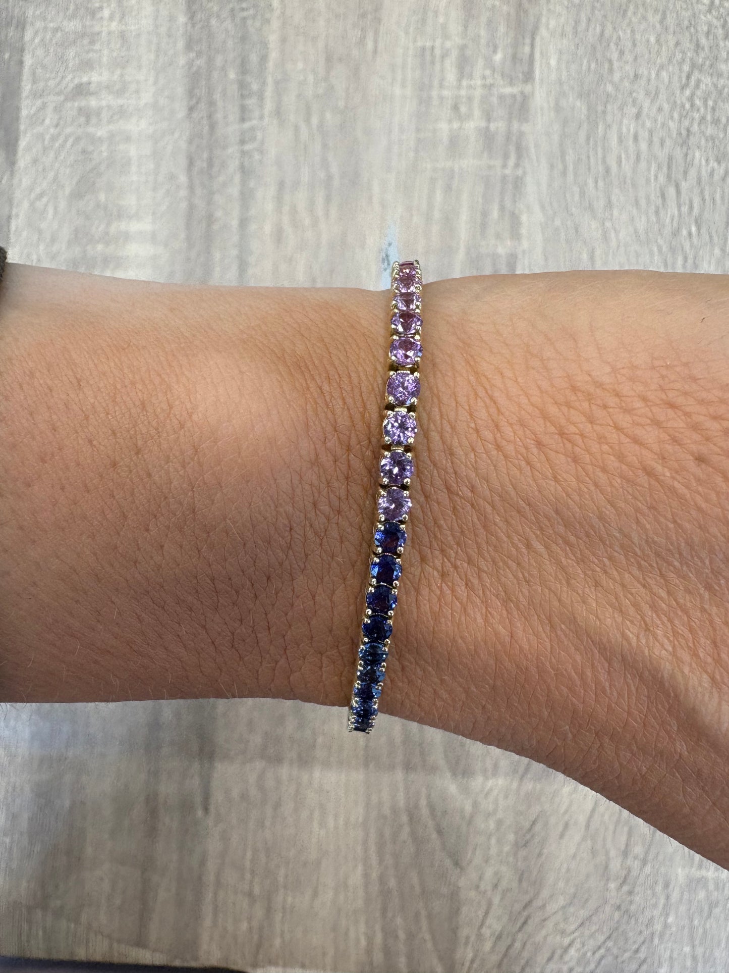 6 cttw Colorful Ombré Tennis Bracelet