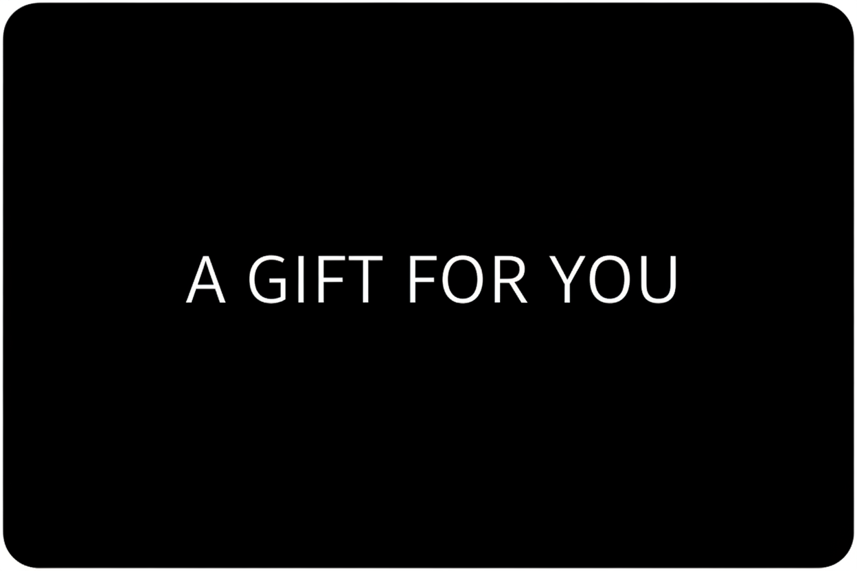 a simple black rectangle that days on it in white A Gift for You