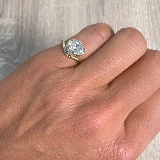 1 ct Bezel Oval Yellow Gold Ring