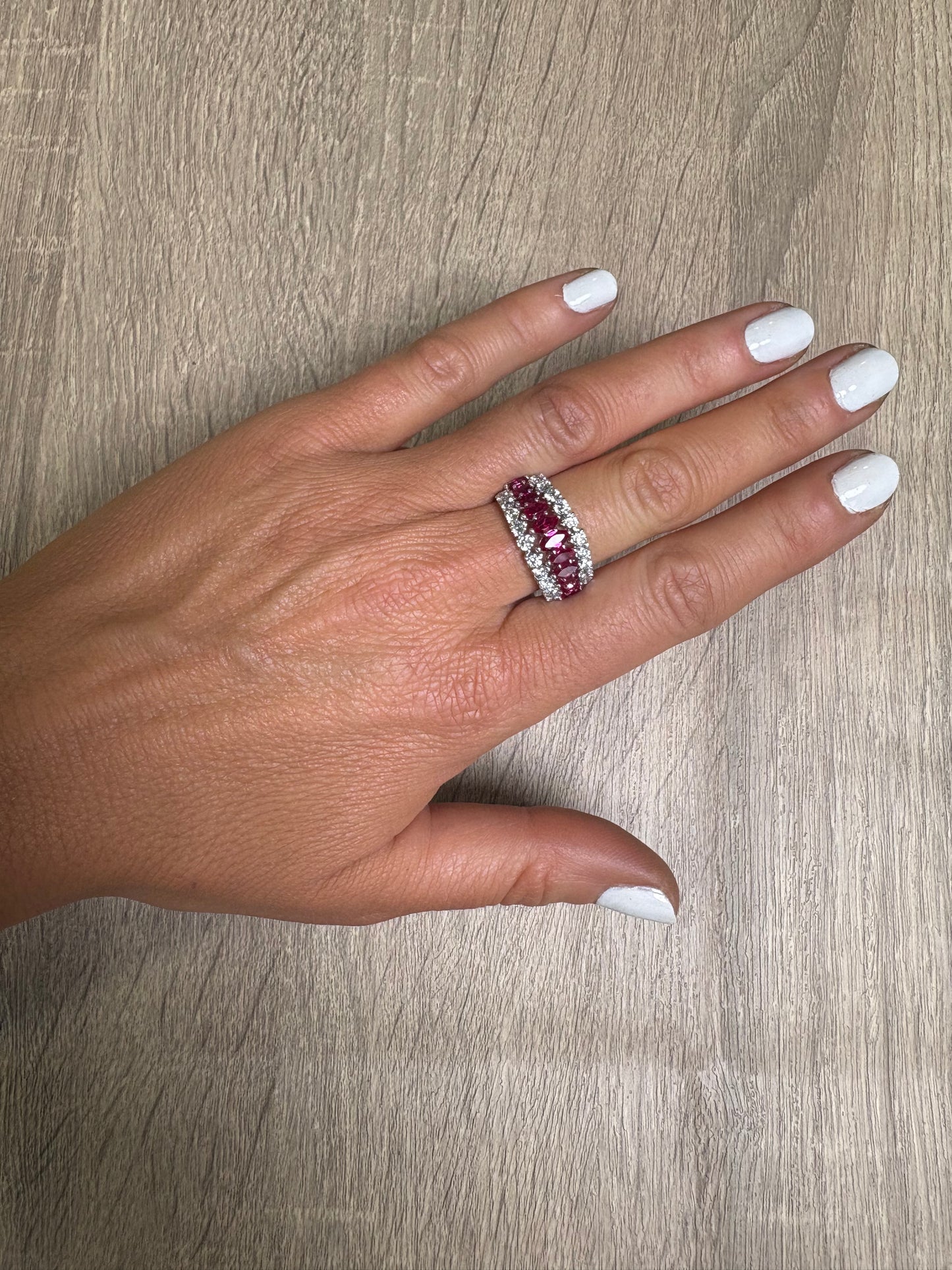 1.22 cttw Ruby and Round Ring