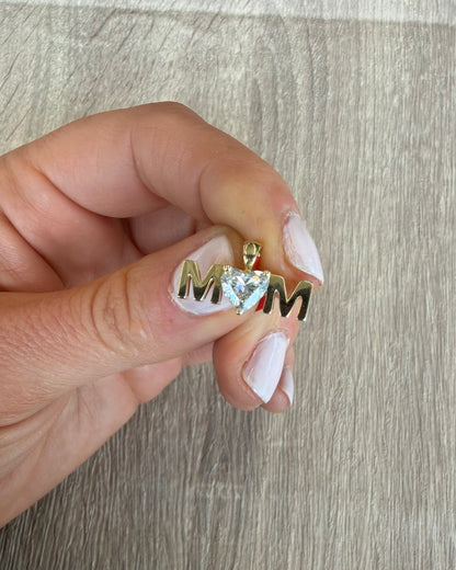 1 ct heart mom charm (no chain)