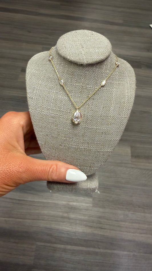 4 cttw bezel pear on marquis diamond by the yard chain