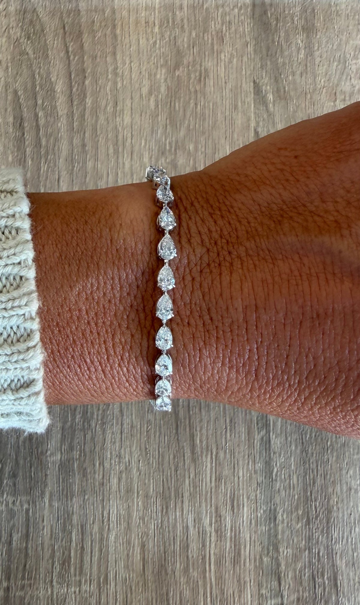 7.16 cttw east west peer tennis bracelet